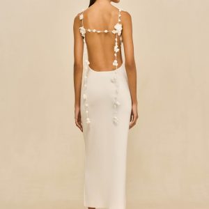 GIULIANA KNIT DRESS - OFF WHITE