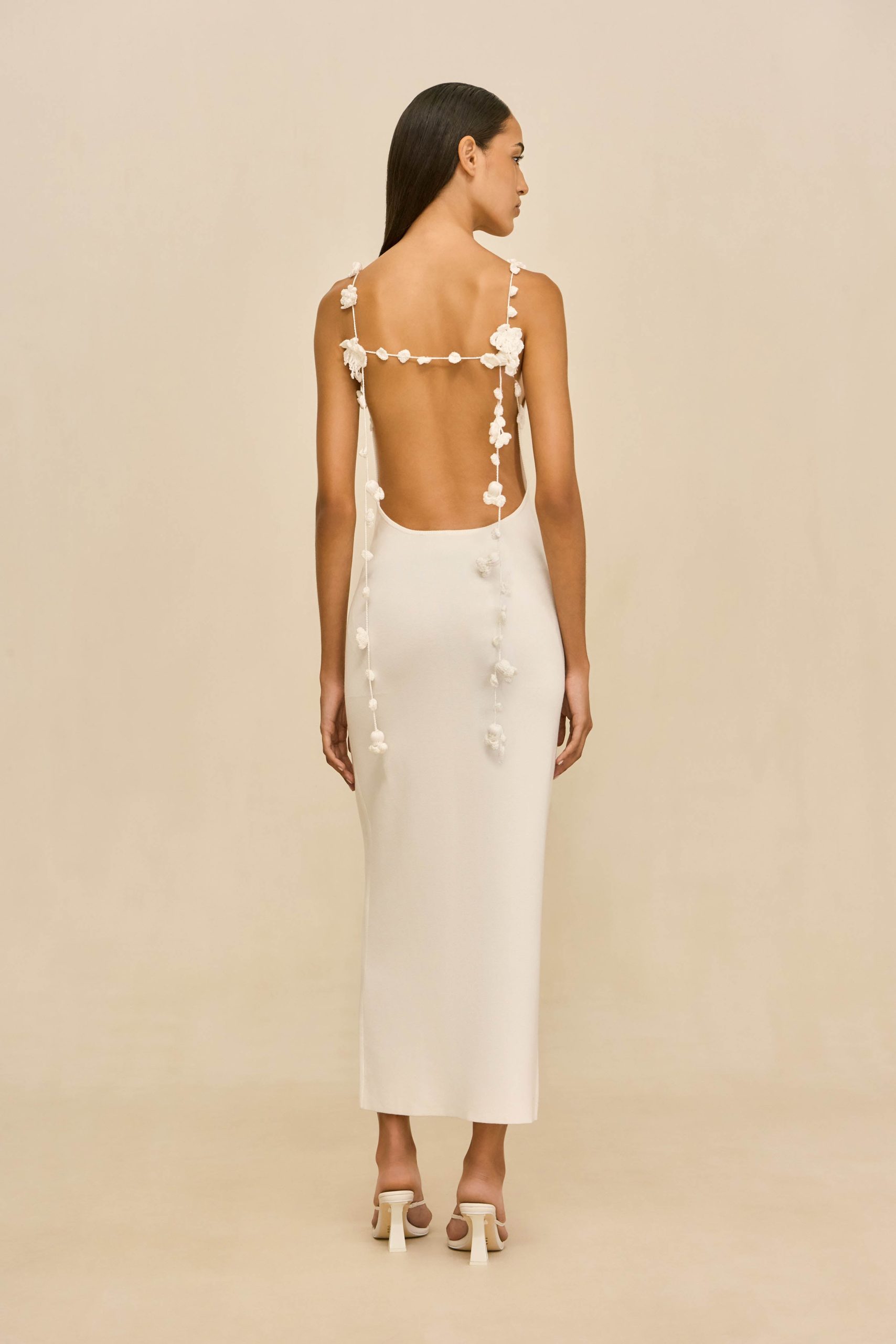 GIULIANA KNIT DRESS - OFF WHITE