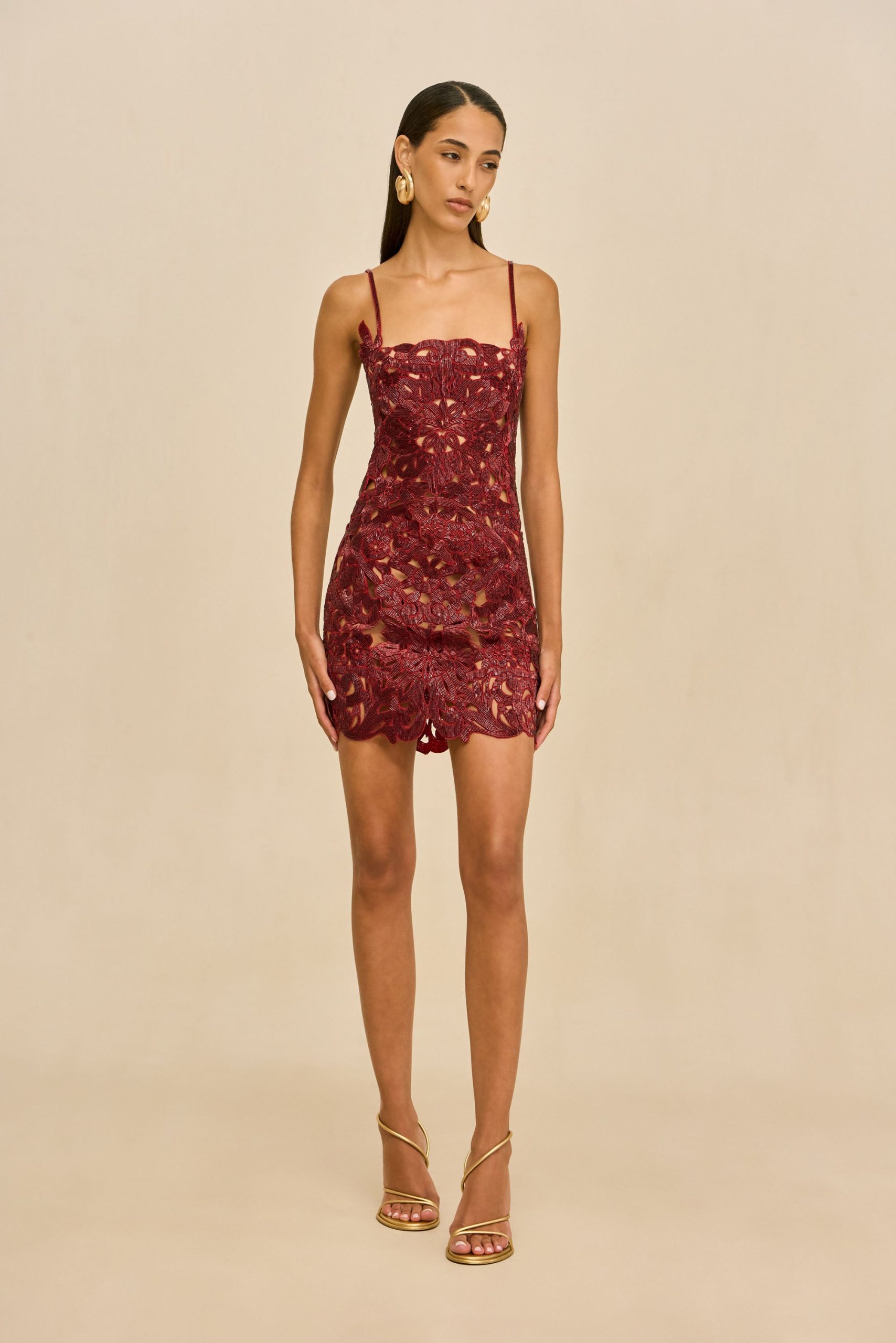 VANYA DRESS - MERLOT - Image 2