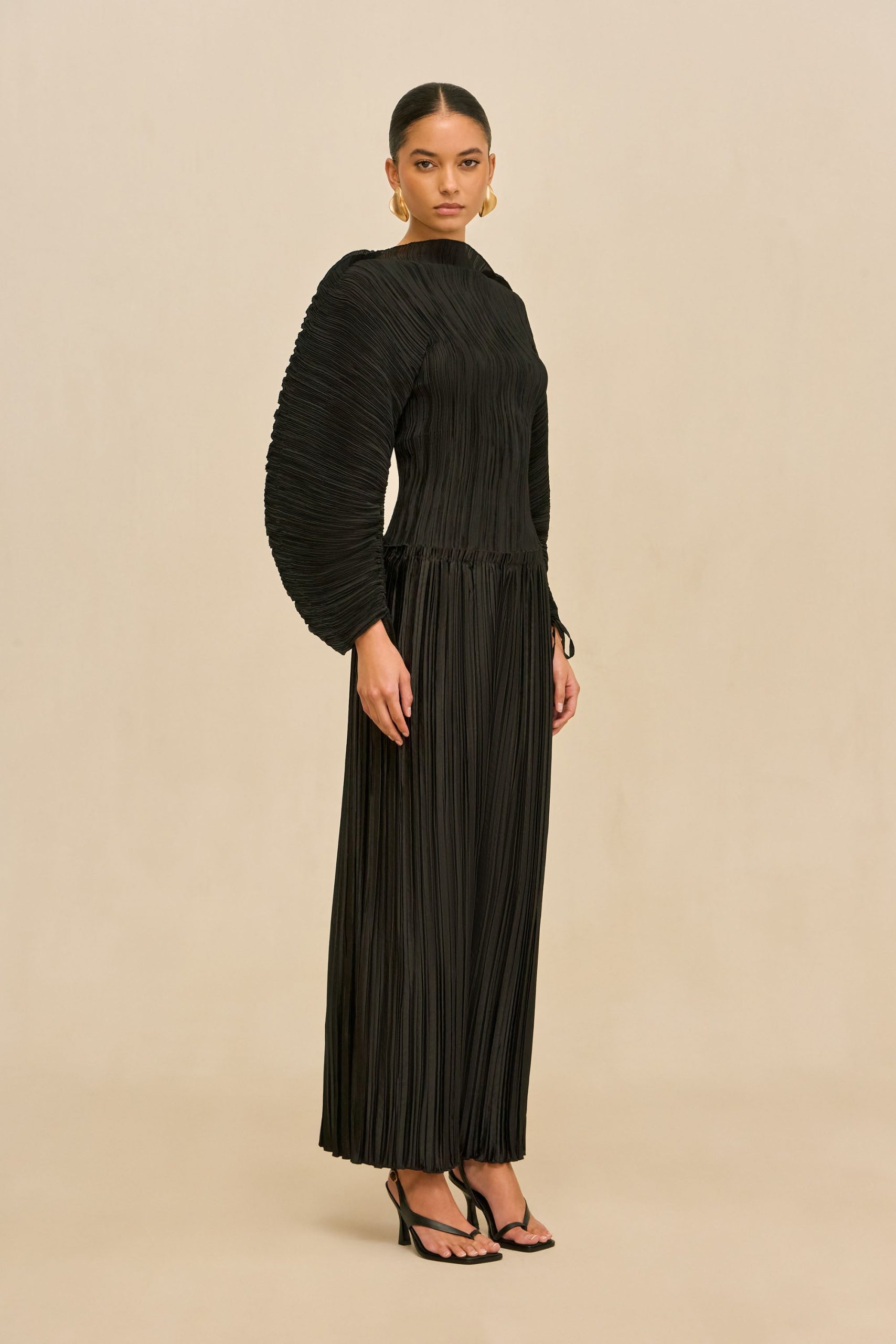 STACIE PANT - BLACK PLISSÉ - Image 4
