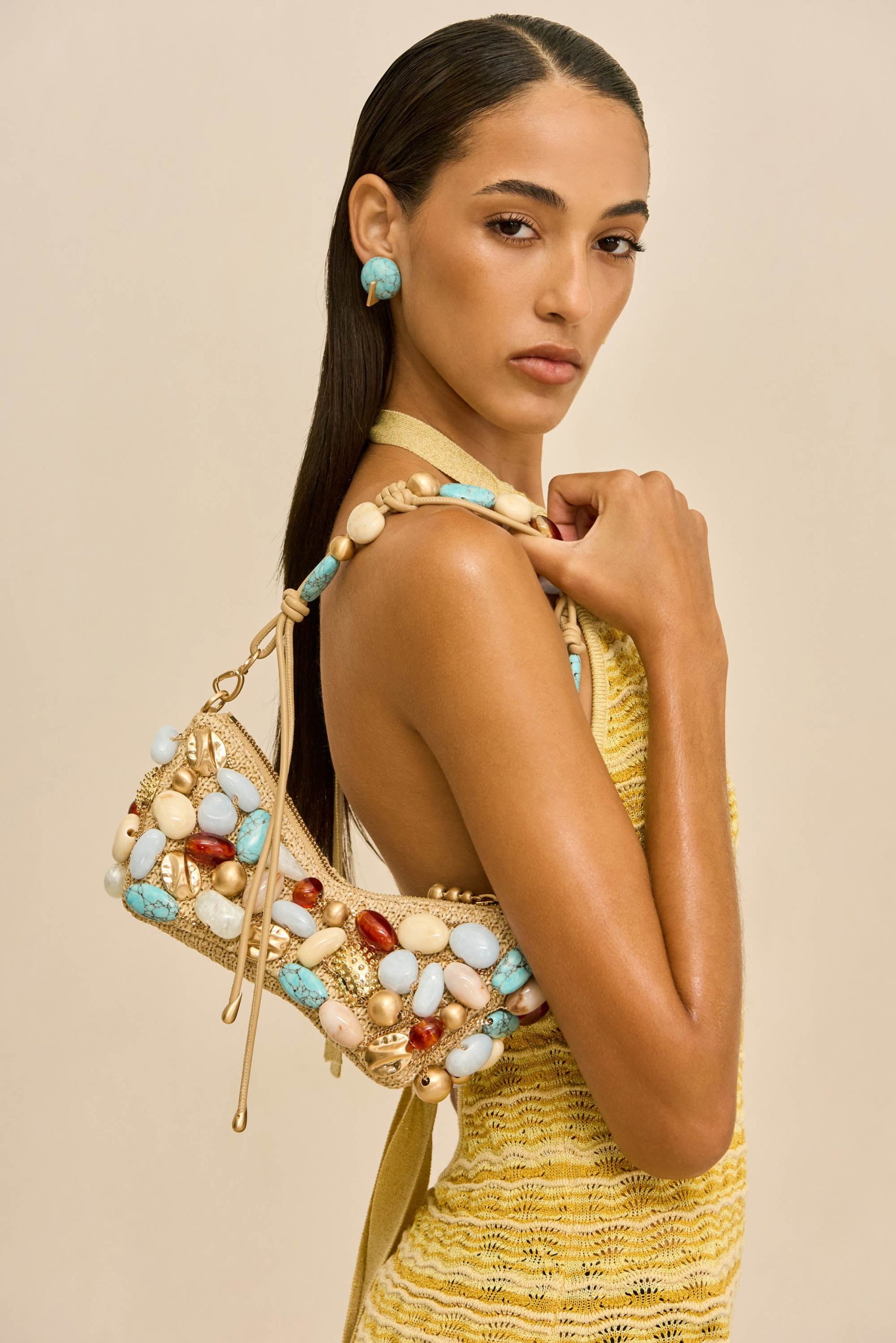 MERCIER MINI SHOULDER BAG - IBIZA TURQUOISE BAUBLE MULTI - Image 2