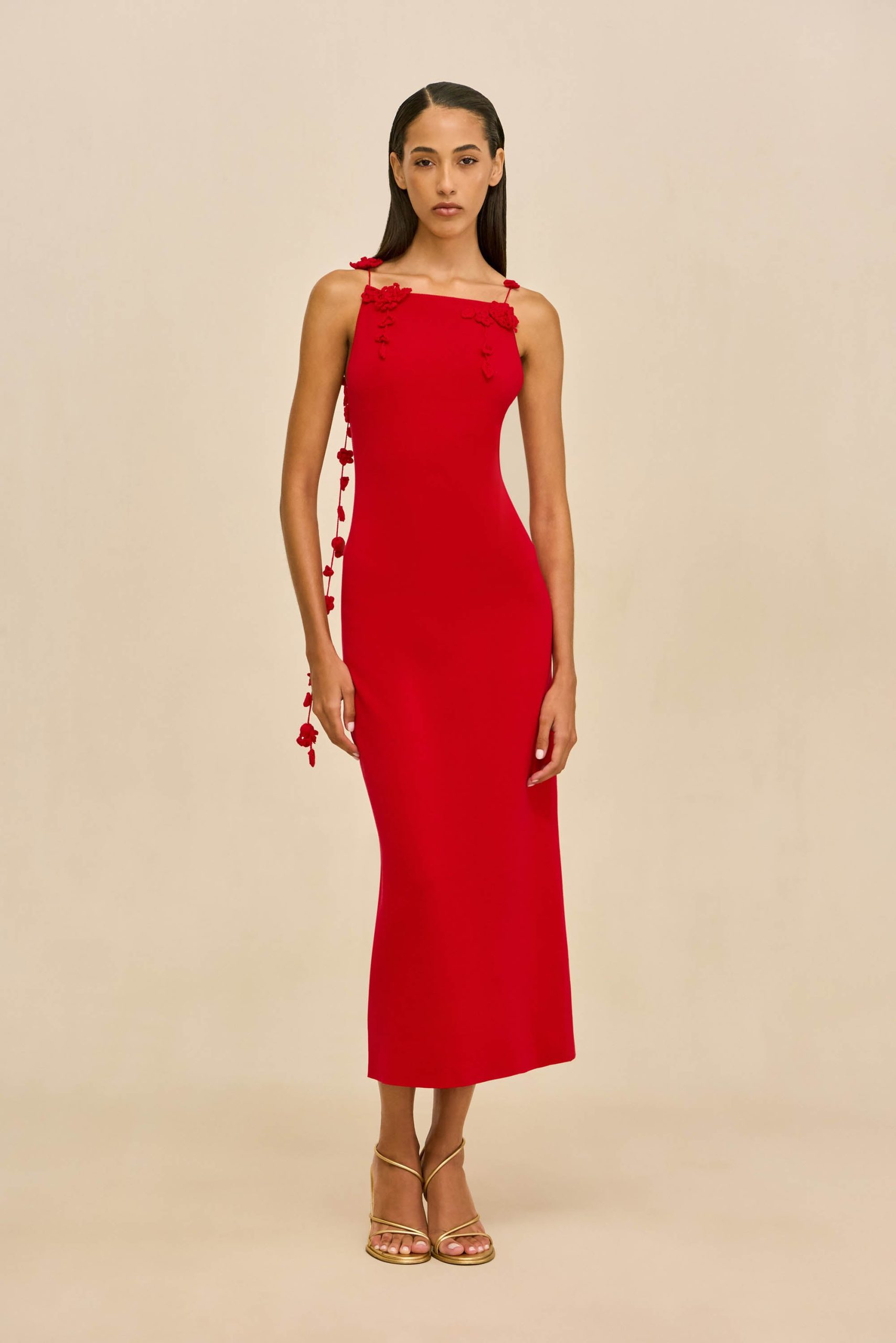 GIULIANA KNIT DRESS - VERMILION - Image 2