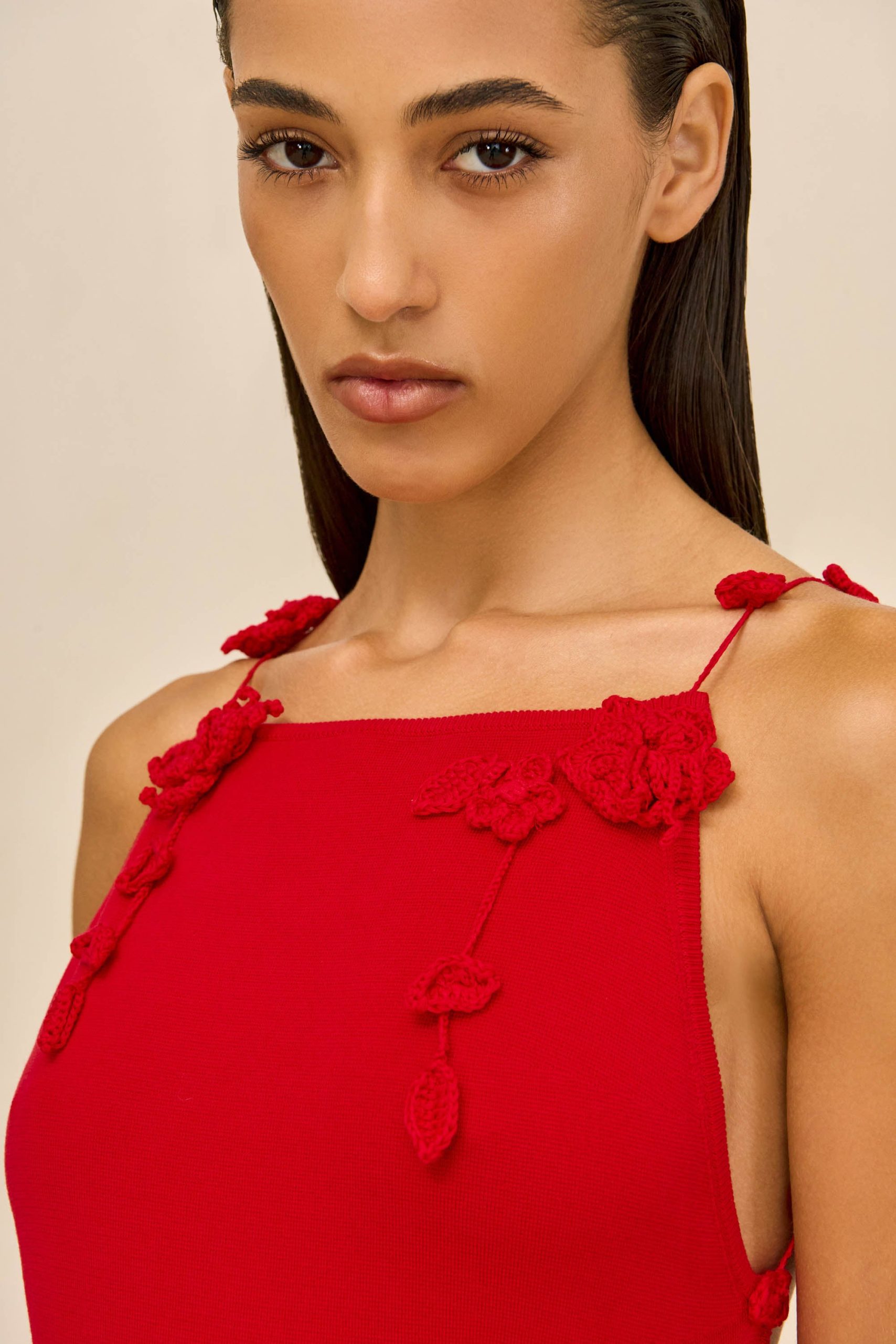 GIULIANA KNIT DRESS - VERMILION - Image 4