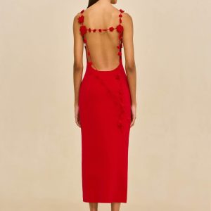 GIULIANA KNIT DRESS - VERMILION