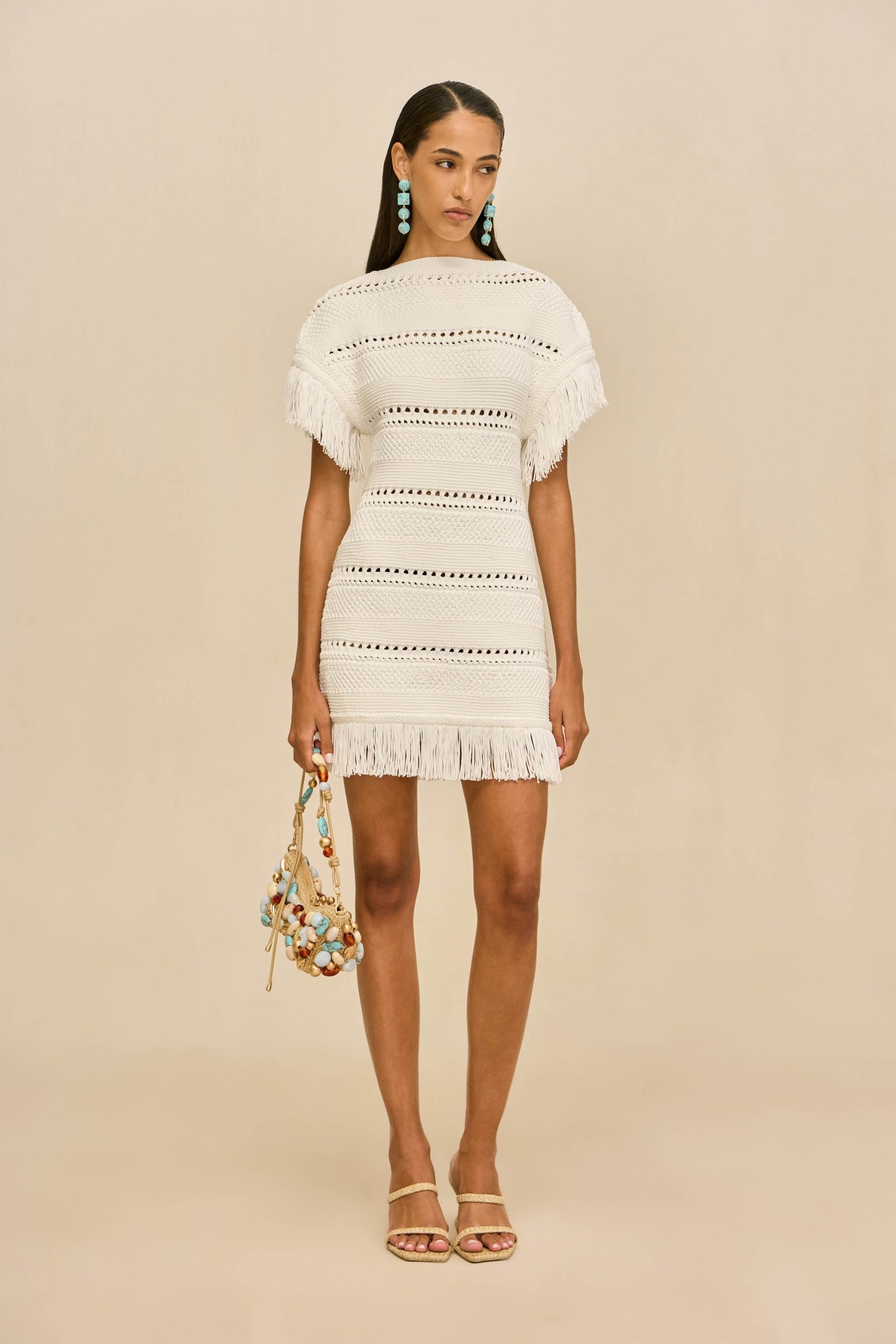 MAREN KNIT DRESS - OFF WHITE - Image 2