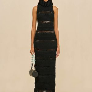 KADIMAH KNIT DRESS - BLACK