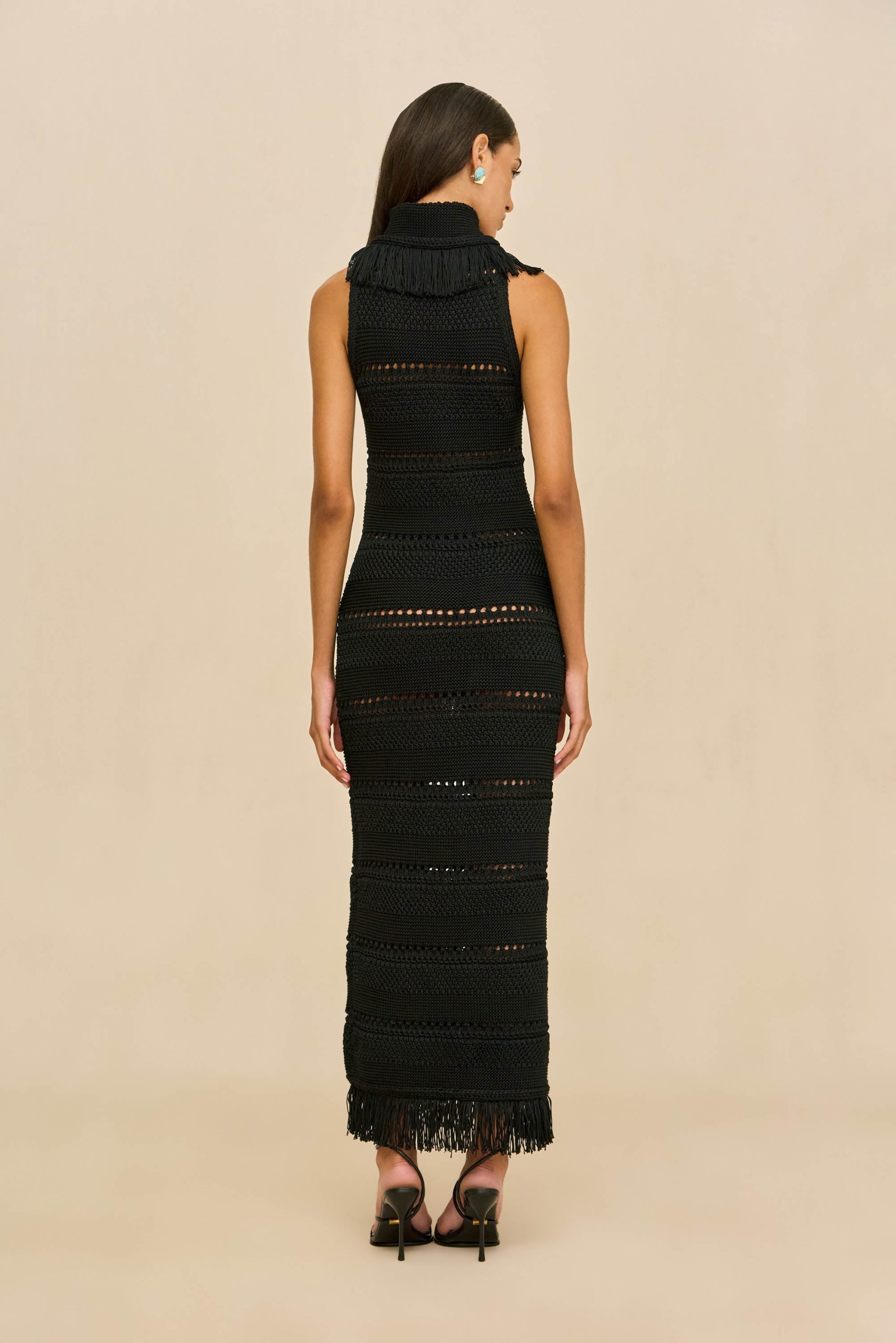 KADIMAH KNIT DRESS - BLACK - Image 4