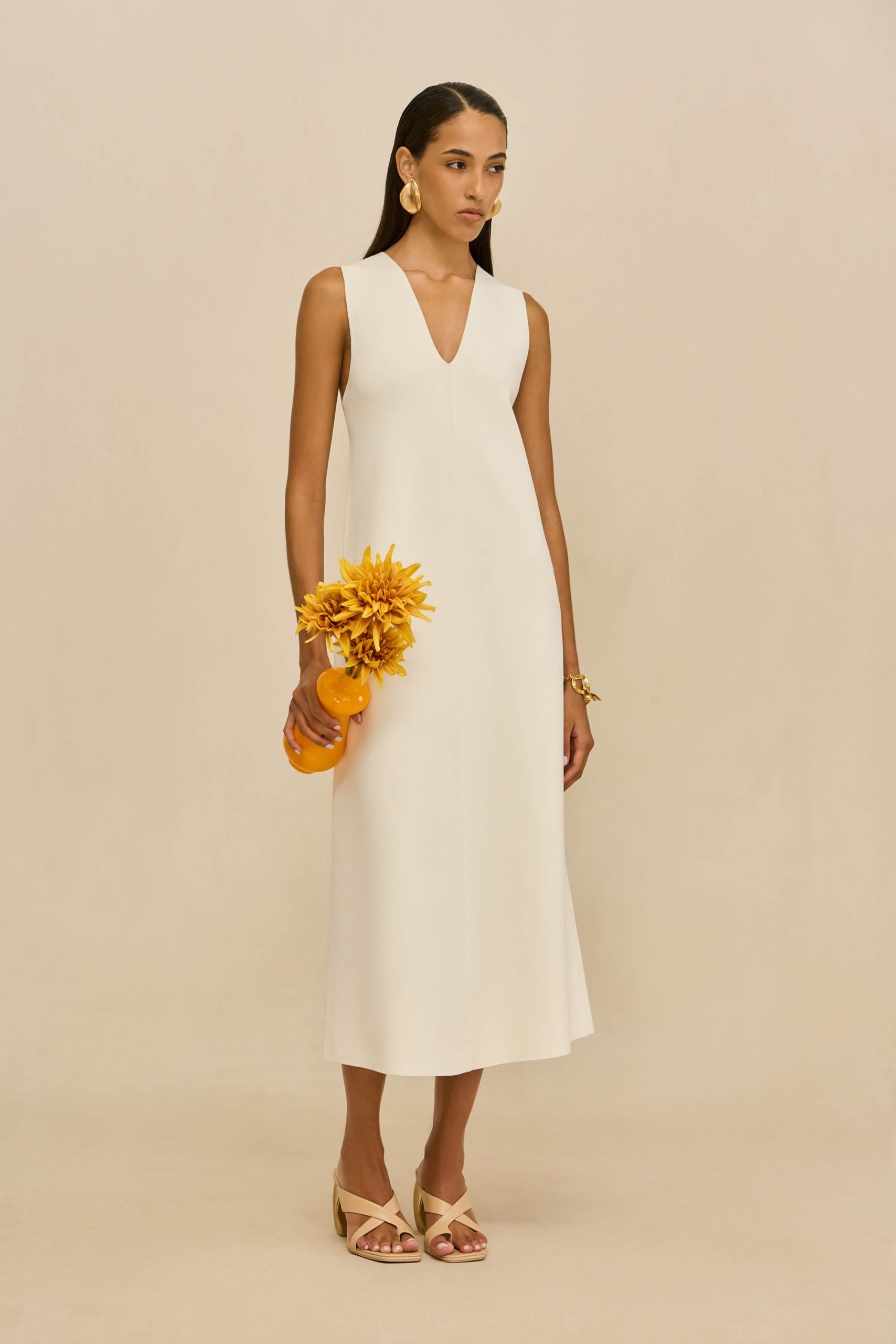 VIOLLET KNIT DRESS - OFF WHITE - Image 3