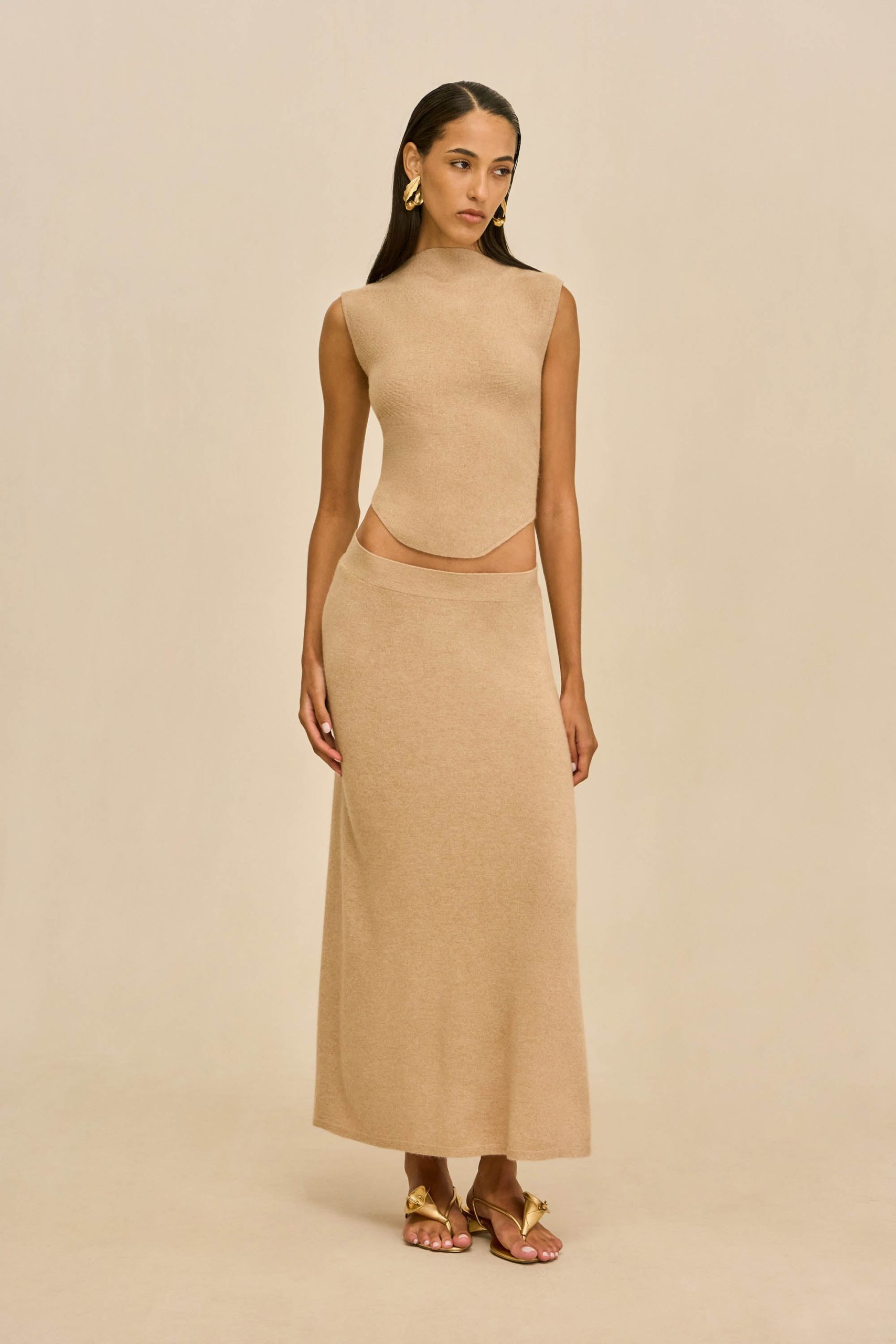 ROMMA KNIT TOP - SESAME - Image 2