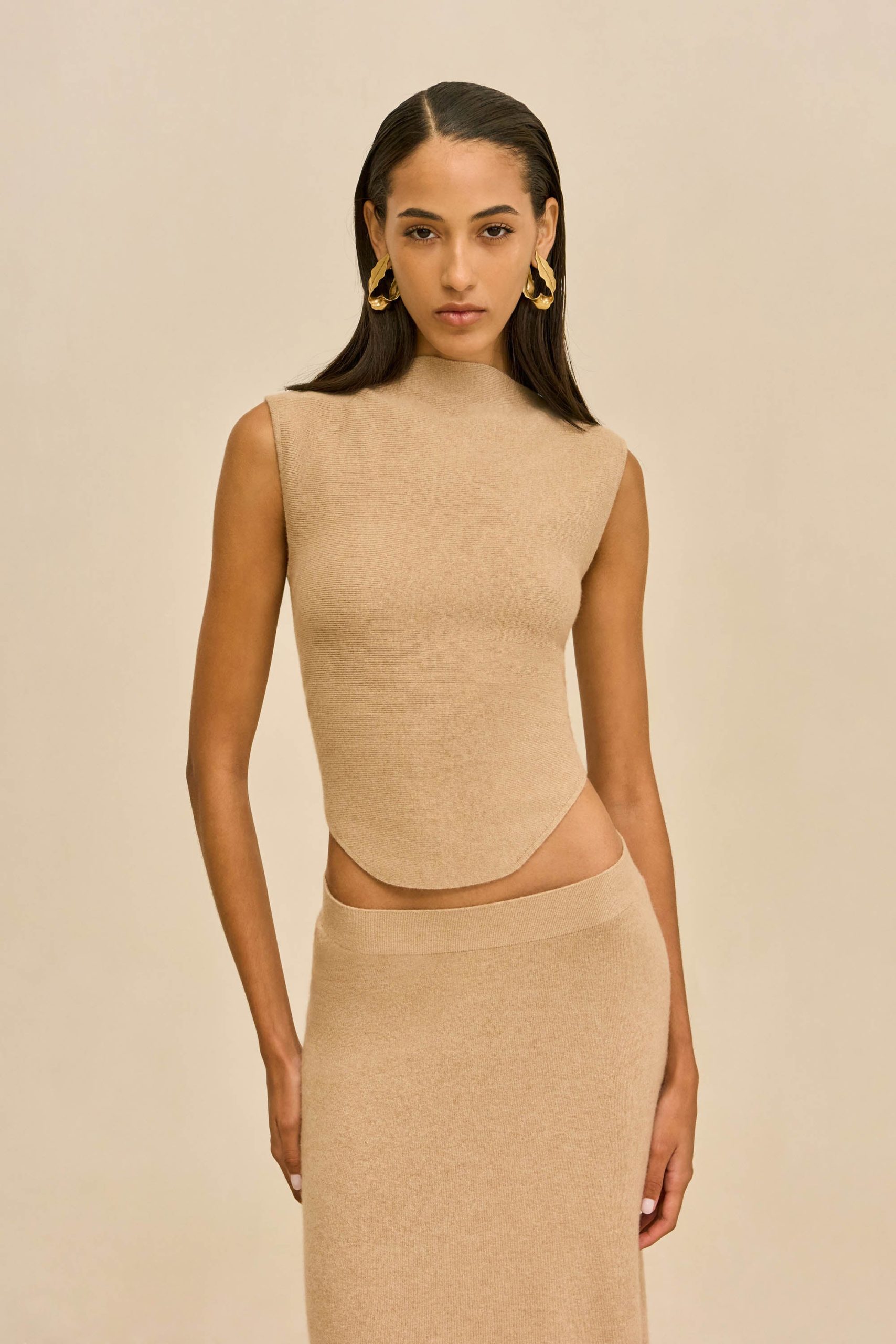 ROMMA KNIT TOP - SESAME - Image 3
