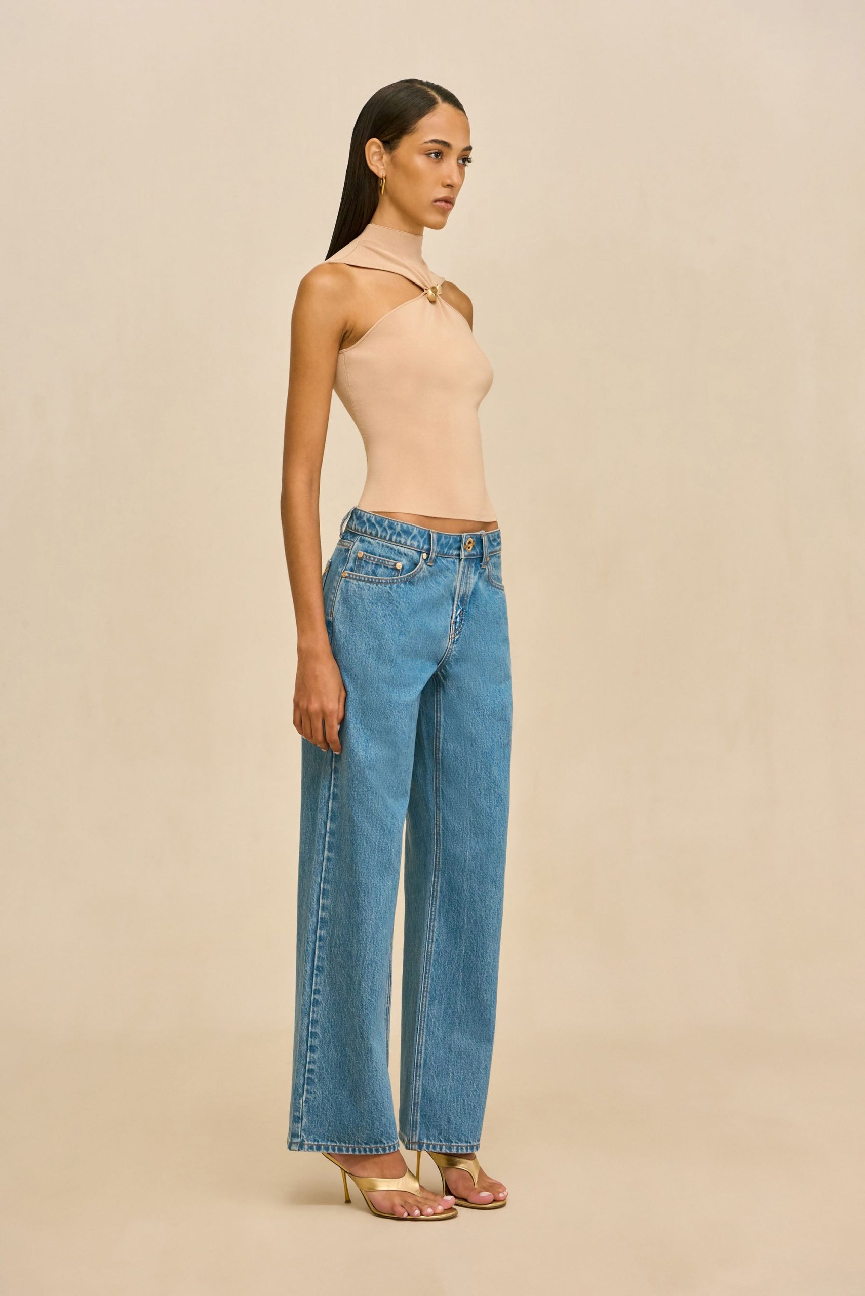KATHERINE KNIT TOP - SESAME - Image 4