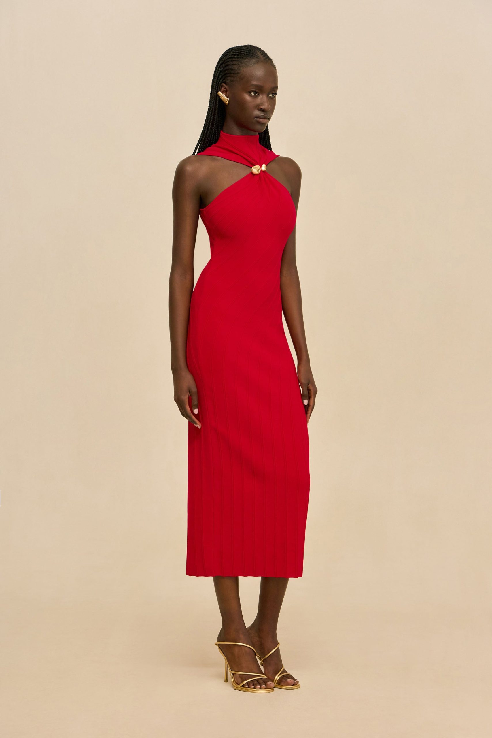JESSICA KNIT DRESS - VERMILION - Image 5
