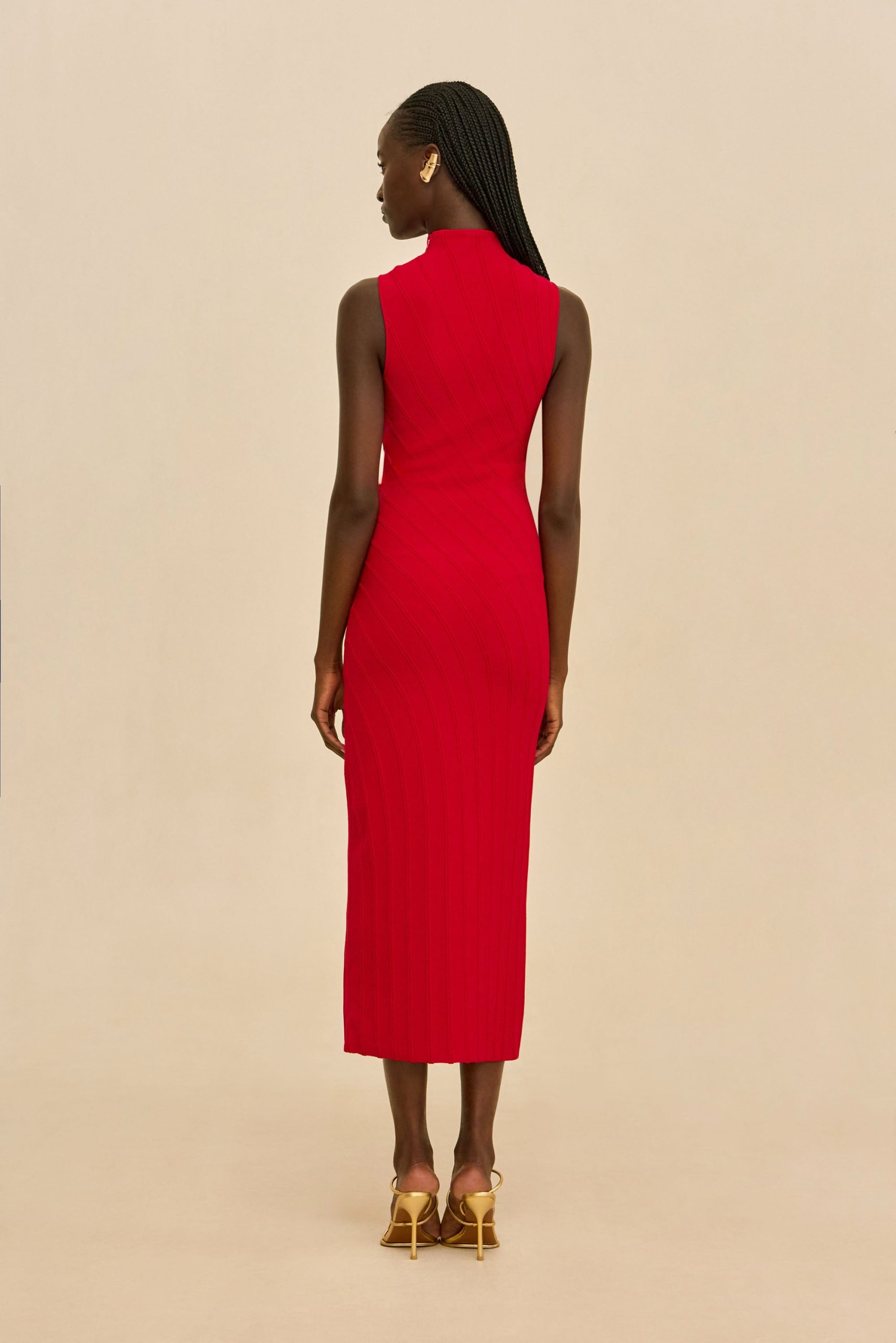JESSICA KNIT DRESS - VERMILION - Image 6