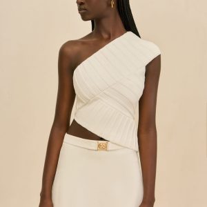 AMORET KNIT SKIRT - OFF WHITE