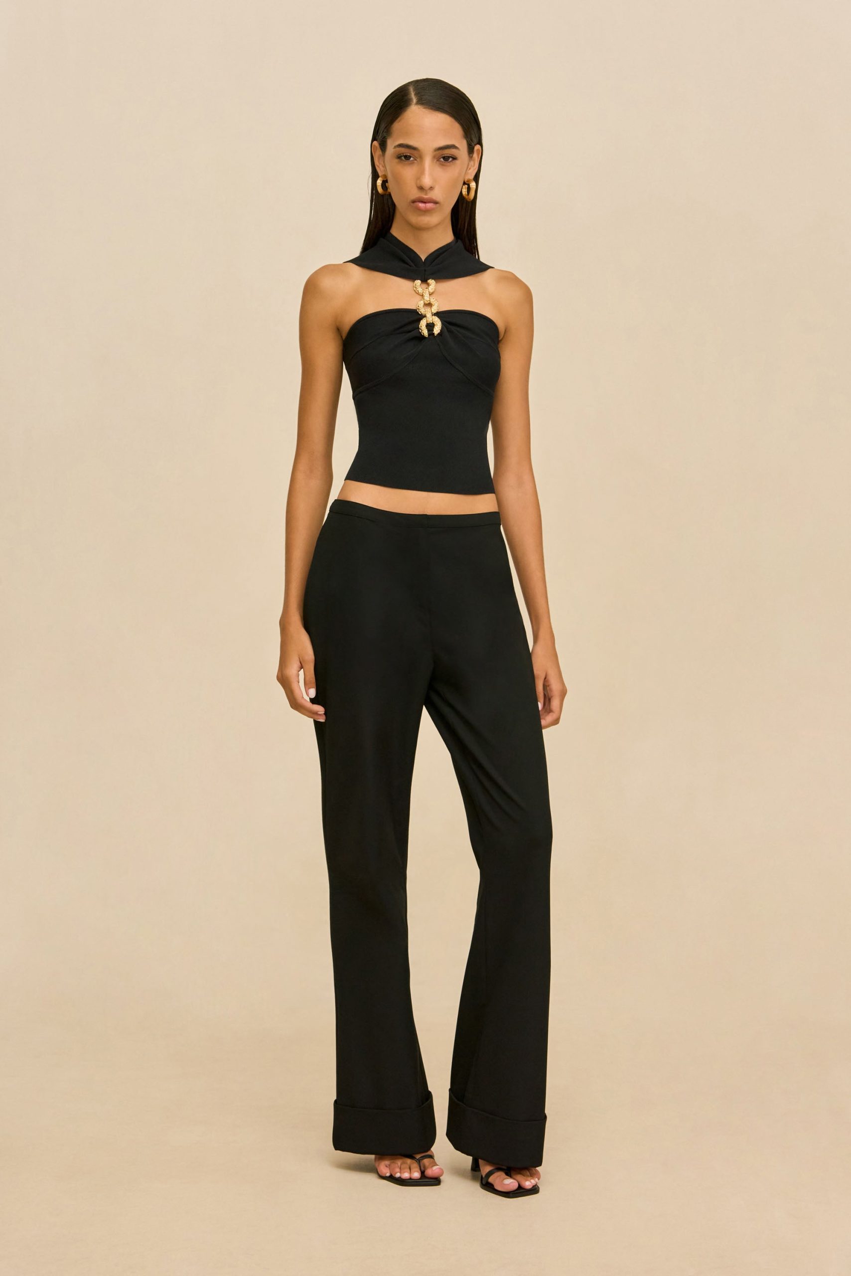 CHRIS KNIT TOP - BLACK - Image 2