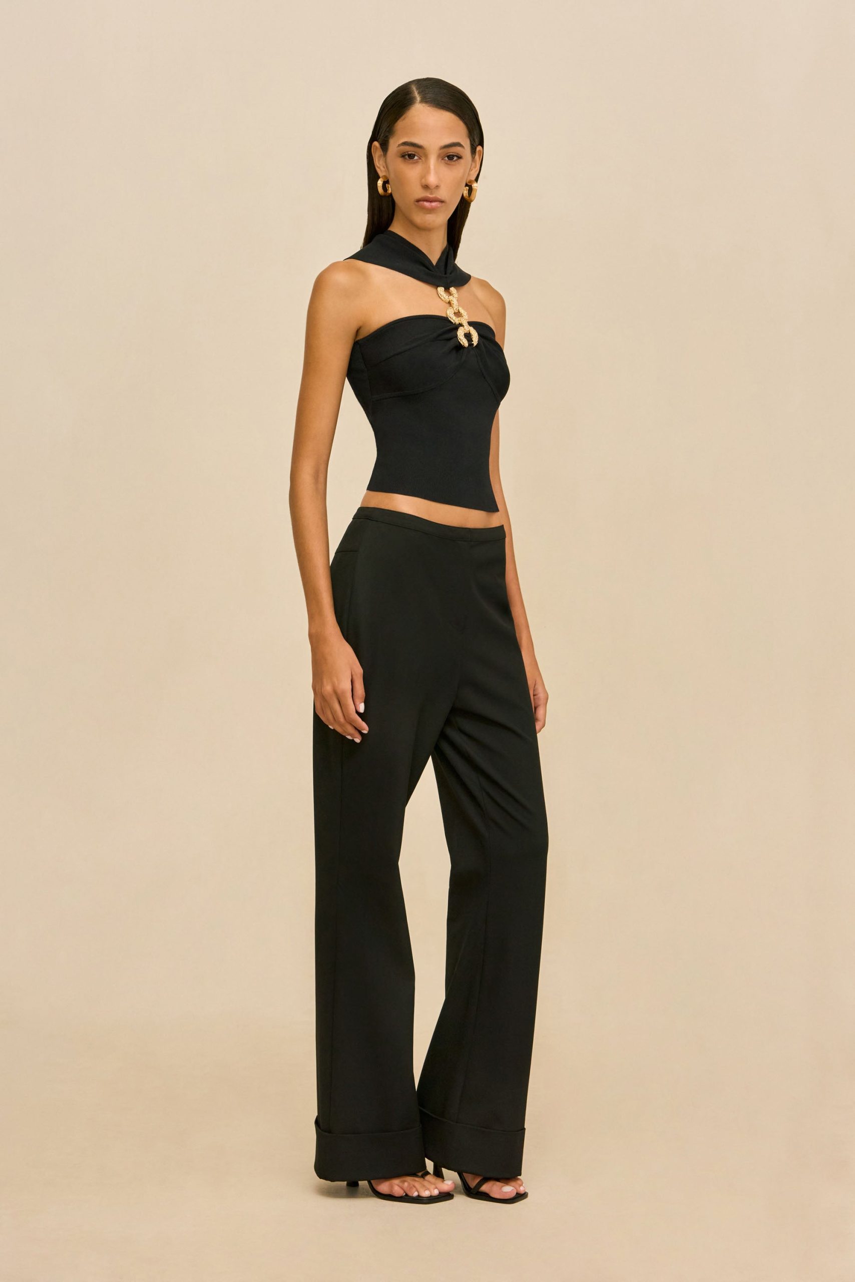 CHRIS KNIT TOP - BLACK - Image 3