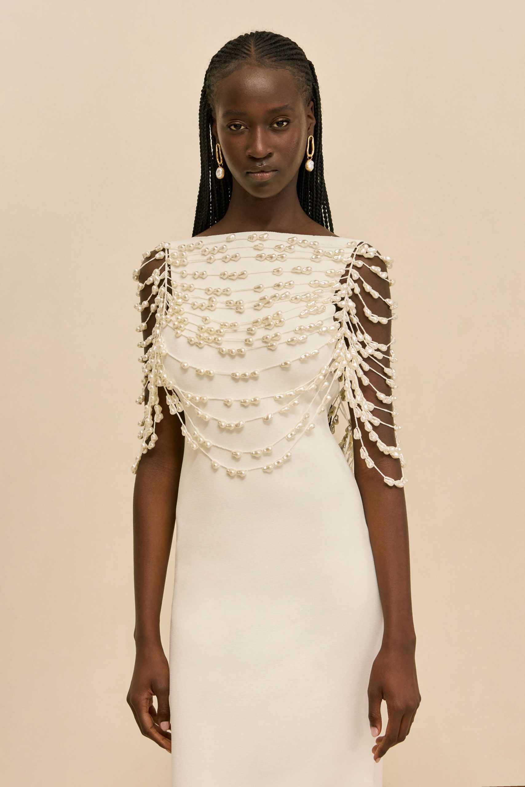 MERI KNIT DRESS - OFF WHITE - Image 5