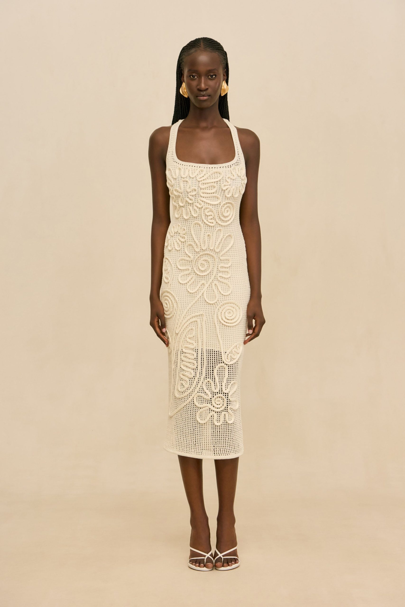 NISSA KNIT DRESS - OFF WHITE - Image 2