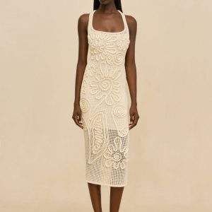 NISSA KNIT DRESS - OFF WHITE