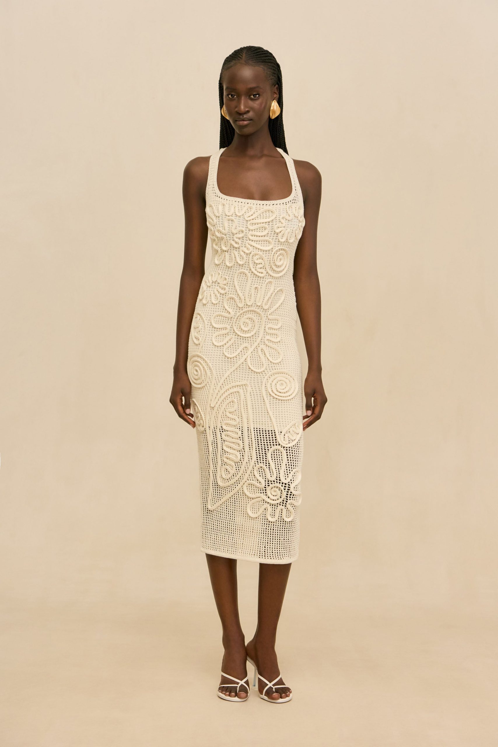 NISSA KNIT DRESS - OFF WHITE
