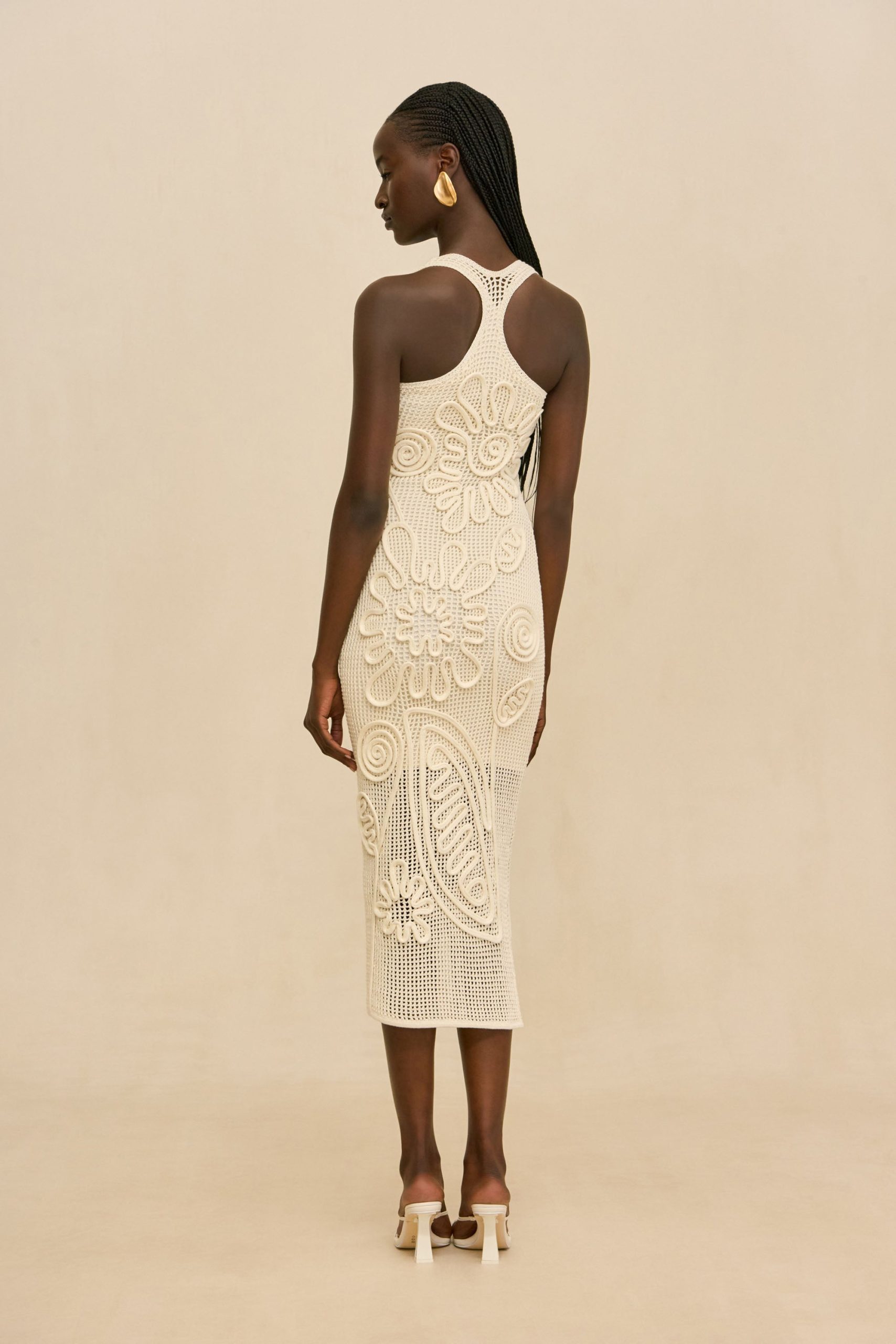 NISSA KNIT DRESS - OFF WHITE - Image 5