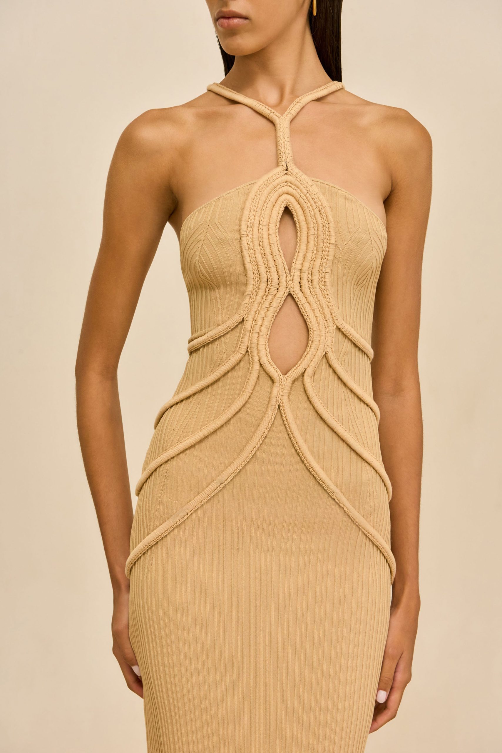AVERY KNIT DRESS - SAND - Image 4