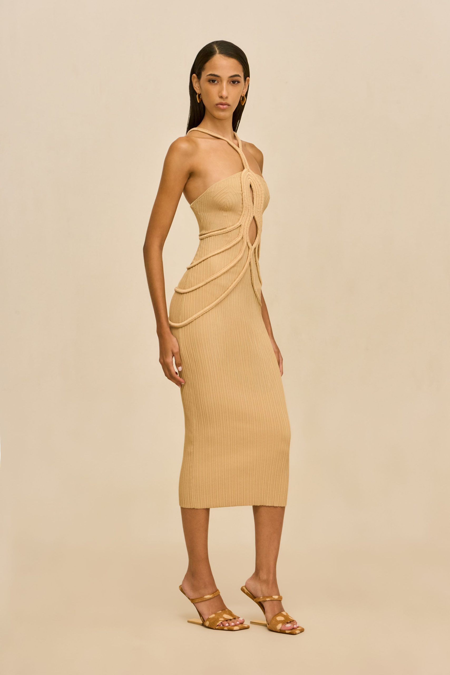 AVERY KNIT DRESS - SAND - Image 5