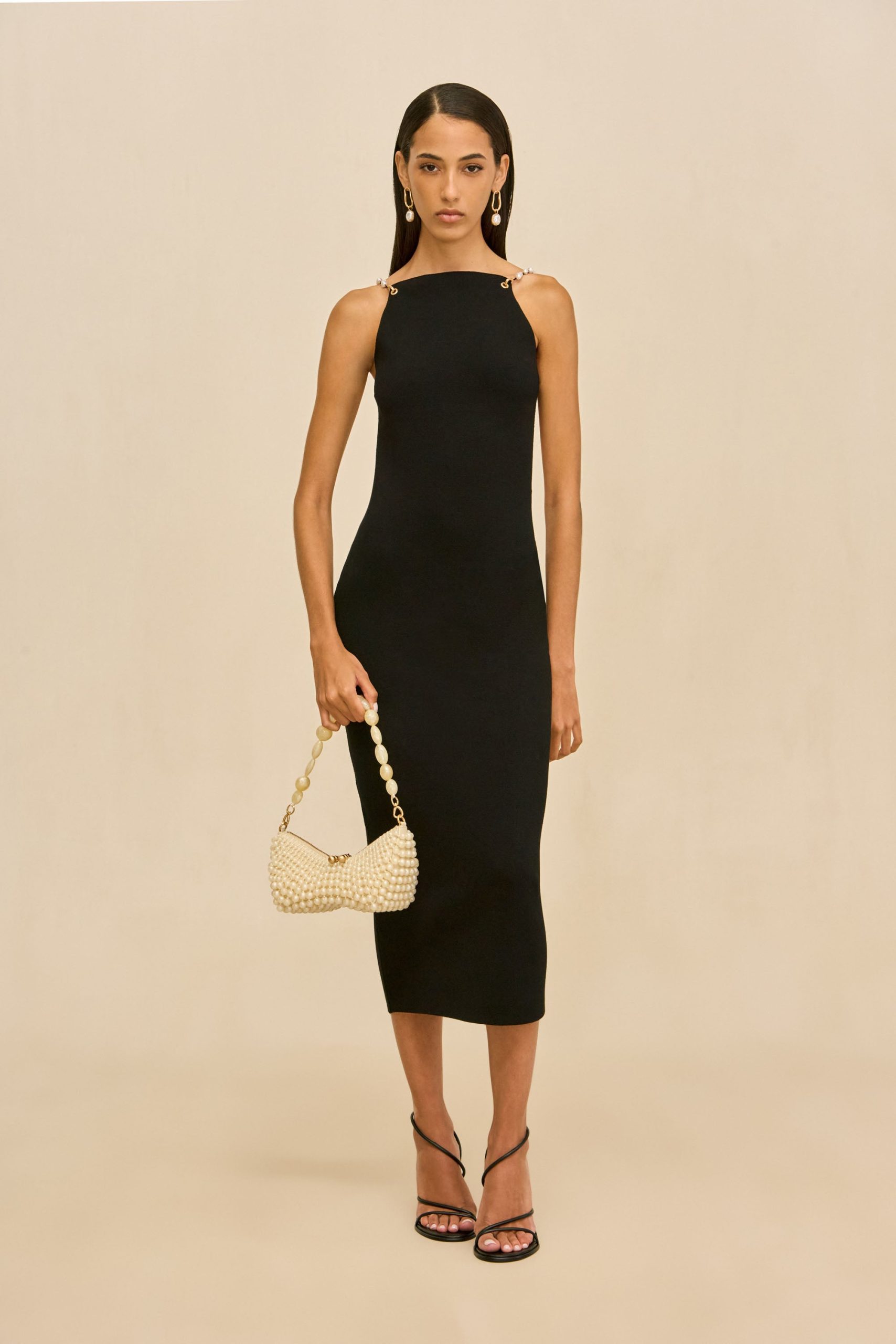 CASSI KNIT DRESS - BLACK - Image 6