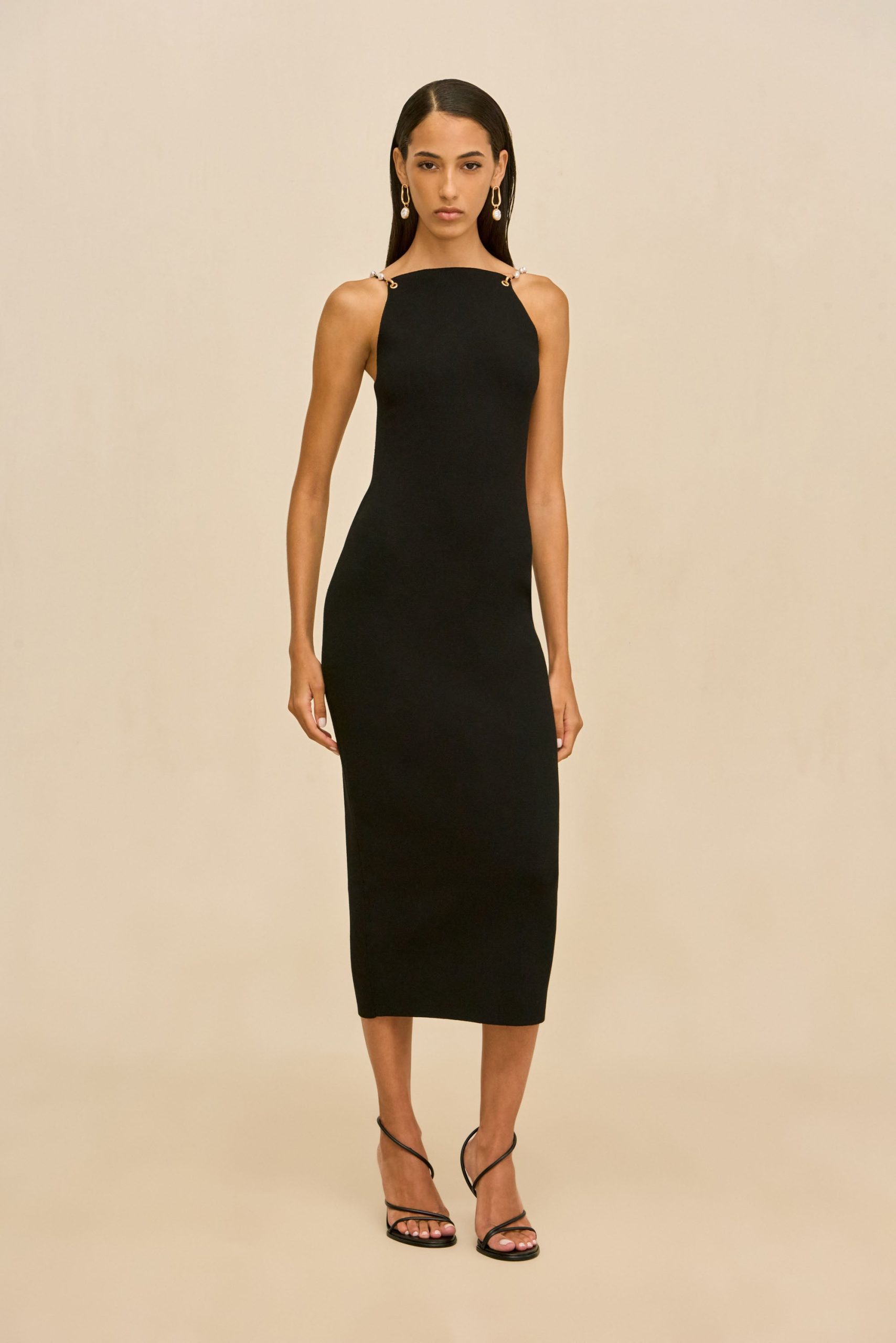 CASSI KNIT DRESS - BLACK - Image 2