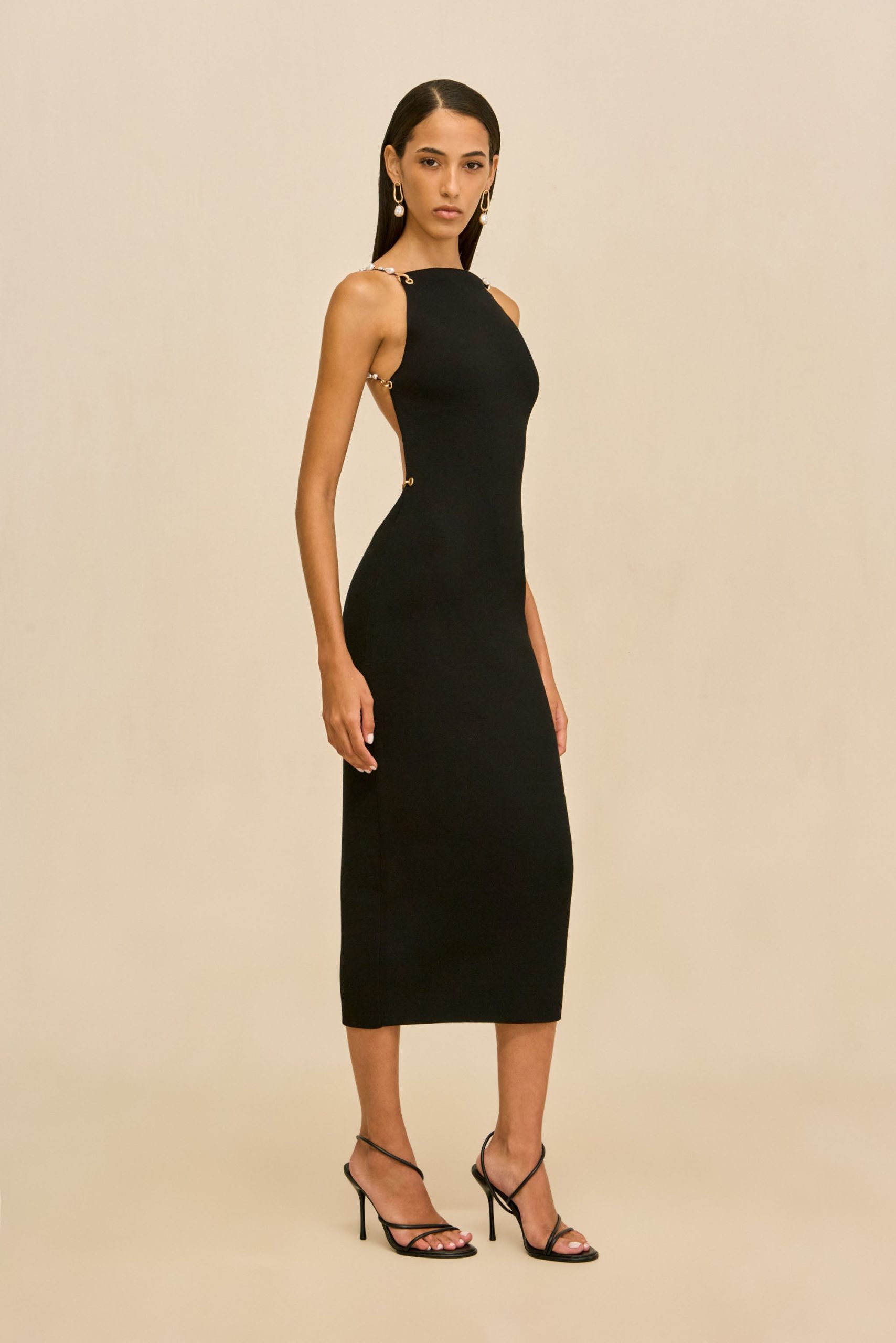 CASSI KNIT DRESS - BLACK - Image 4