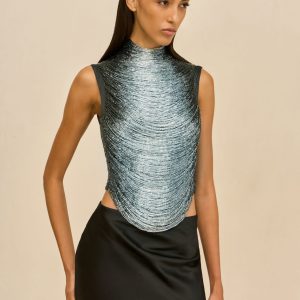 TARAJI TOP - GRAPHITE MULTI