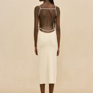 CASSI KNIT DRESS - OFF WHITE