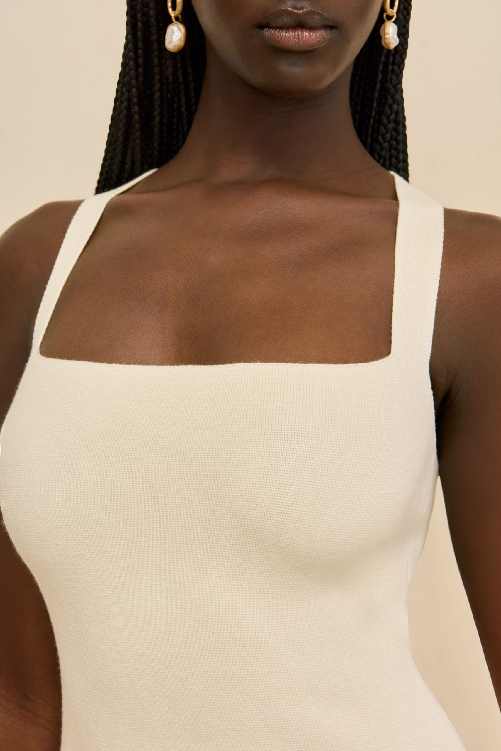 SIAM KNIT DRESS - OFF WHITE - Image 3