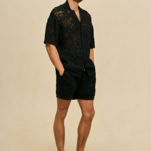 CRETA CROCHET SHORT - BLACK