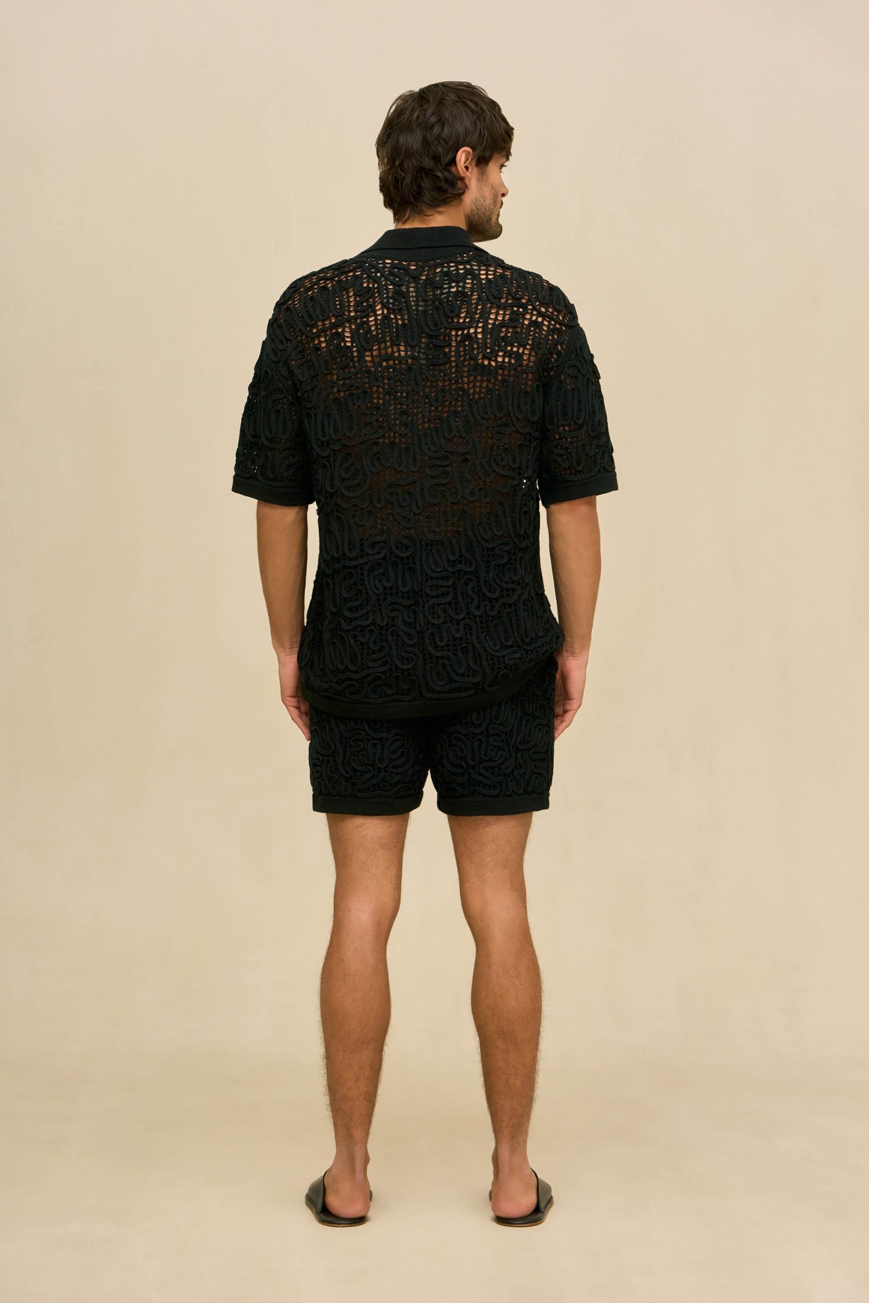 BOHOL CROCHET SHIRT - BLACK - Image 4