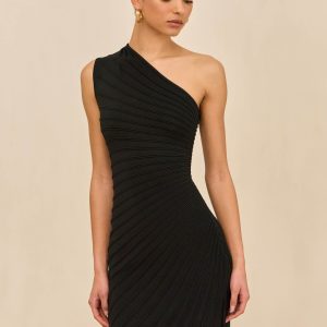 LEANNA KNIT DRESS - BLACK