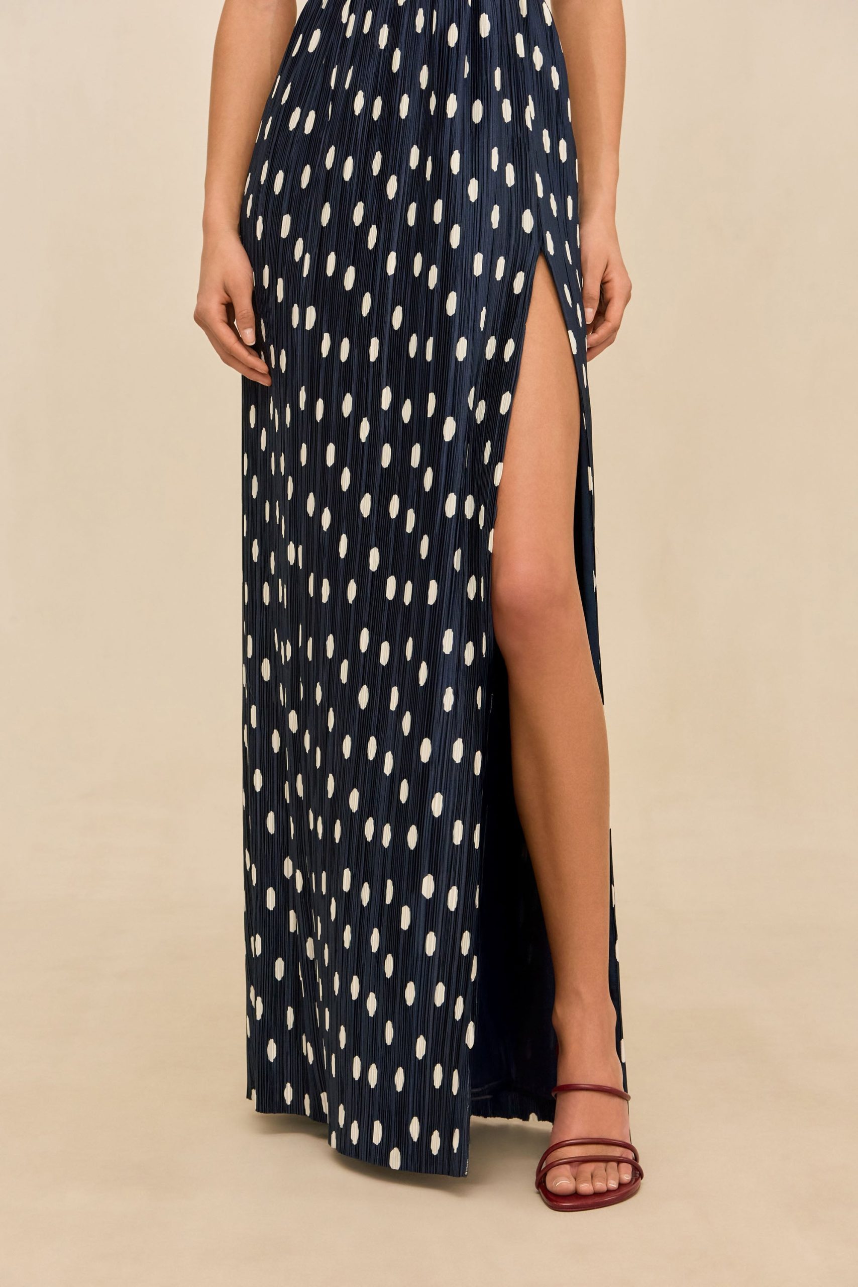 AASHVI GOWN - SMALL DOT DEEP LAKE - Image 3