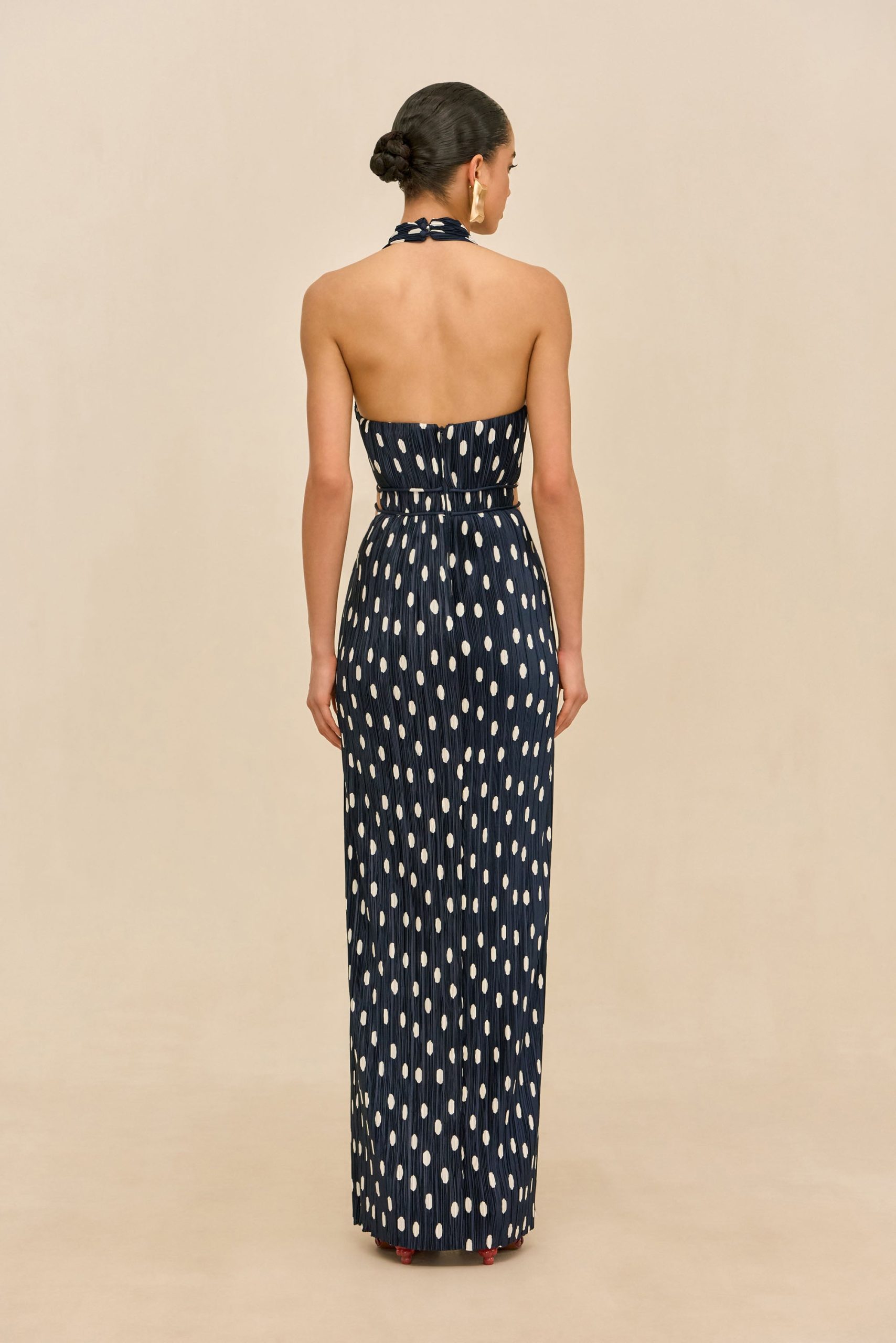 AASHVI GOWN - SMALL DOT DEEP LAKE - Image 7