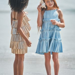 KIDS LEILAH DRESS - COASTAL