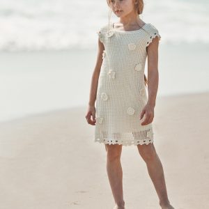 KIDS JANIE DRESS - OFF WHITE