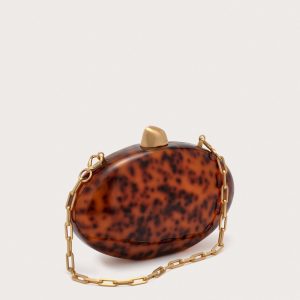 EVIANA CLUTCH - CARAMEL TORTOISE