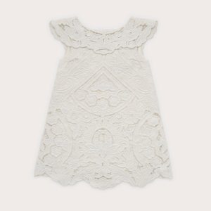 KIDS FRIDLI DRESS - OFF WHITE EMBROIDERY
