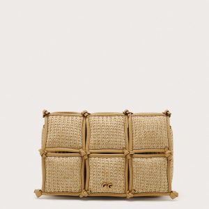 GAIA'S PUFF CROSSBODY BAG - NATURAL