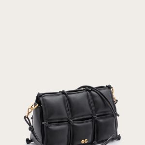GAIA'S PUFF CROSSBODY BAG - BLACK