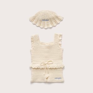 BABY CATALINA JUMPSUIT SET - OFF WHITE