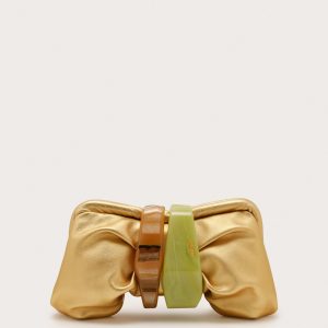 JULITA CONVERTIBLE CLUTCH - BRASS