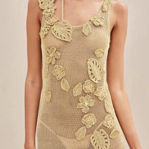 PEMMA KNIT DRESS - GOLD