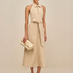 REGNIER DRESS - OATMEAL