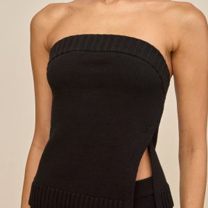 LOU KNIT TOP - BLACK