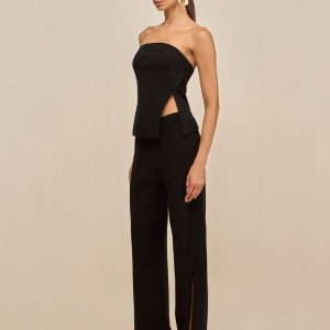SHANE KNIT PANT - BLACK